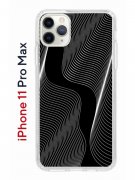 Чехол-накладка iPhone 11 Pro Max Kruche Print Line black