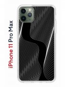 Чехол-накладка iPhone 11 Pro Max Kruche Print Line black