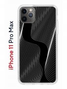 Чехол-накладка iPhone 11 Pro Max Kruche Print Line black