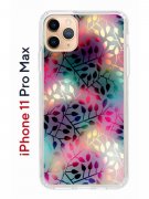 Чехол-накладка iPhone 11 Pro Max Kruche Print Цветные листья