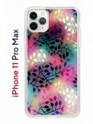 Чехол-накладка iPhone 11 Pro Max Kruche Print Цветные листья