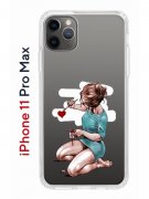 Чехол-накладка iPhone 11 Pro Max Kruche Print Рисуя любовь