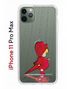 Чехол-накладка iPhone 11 Pro Max Kruche Print Девочка с зонтом