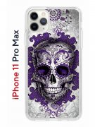 Чехол-накладка iPhone 11 Pro Max Kruche Print Sugar Skull