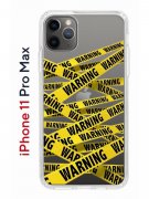 Чехол-накладка iPhone 11 Pro Max Kruche Print Warning