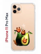 Чехол-накладка iPhone 11 Pro Max Kruche Print Авокотики