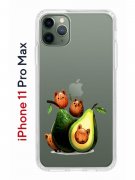 Чехол-накладка iPhone 11 Pro Max Kruche Print Авокотики