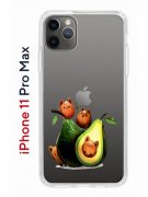 Чехол-накладка iPhone 11 Pro Max Kruche Print Авокотики
