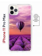 Чехол-накладка iPhone 11 Pro Max Kruche Magnet Print Лавандовый рай