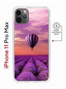 Чехол-накладка iPhone 11 Pro Max Kruche Magnet Print Лавандовый рай