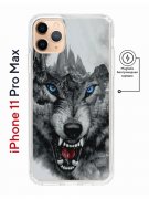 Чехол-накладка iPhone 11 Pro Max Kruche Magnet Print Волк