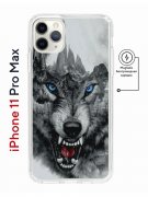 Чехол-накладка iPhone 11 Pro Max Kruche Magnet Print Волк