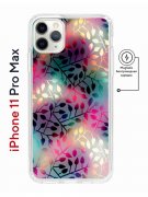 Чехол-накладка Apple iPhone 11 Pro Max (598895) Kruche PRINT Цветные листья