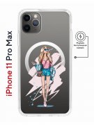 Чехол-накладка Apple iPhone 11 Pro Max (598895) Kruche PRINT Fashion Girl