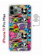 Чехол-накладка Apple iPhone 11 Pro Max (598895) Kruche PRINT Monsters music
