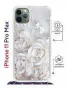 Чехол-накладка iPhone 11 Pro Max Kruche Magrope Print White roses