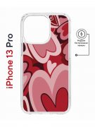 Чехол-накладка Apple iPhone 13 Pro (610631) Kruche PRINT Сердечки