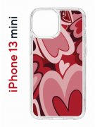 Чехол-накладка Apple iPhone 13 mini (606541) Kruche PRINT Сердечки