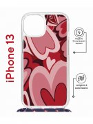 Чехол-накладка Apple iPhone 13 (610629) Kruche PRINT Сердечки