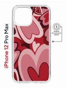 Чехол-накладка Apple iPhone 12 Pro Max (598885) Kruche PRINT Сердечки