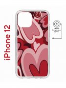 Чехол-накладка Apple iPhone 12  (598886) Kruche PRINT Сердечки