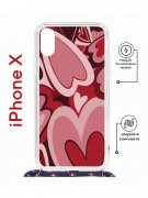 Чехол-накладка Apple iPhone X (598925) Kruche PRINT Сердечки