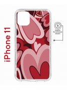 Чехол-накладка iPhone 11 Kruche Magnet Print Сердечки