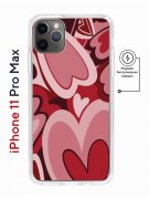 Чехол-накладка Apple iPhone 11 Pro Max (598895) Kruche PRINT Сердечки
