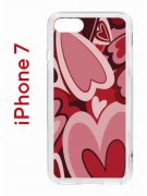 Чехол-накладка iPhone 7 Kruche Print Сердечки