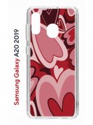 Чехол-накладка Samsung Galaxy A20 2019 (580663) Kruche PRINT Сердечки