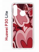 Чехол-накладка Huawei P30 Lite/Honor 20S/Honor 20 Lite/Nova 4e Kruche Print Сердечки