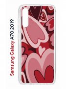 Чехол-накладка Samsung Galaxy A70 2019 (580673) Kruche PRINT Сердечки