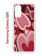 Чехол-накладка Samsung Galaxy S20 (582682) Kruche PRINT Сердечки