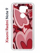 Чехол-накладка Xiaomi Redmi Note 9  (588931) Kruche PRINT Сердечки