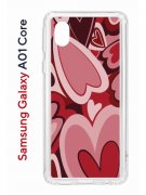 Чехол-накладка Samsung Galaxy A01 Core (593952) Kruche PRINT Сердечки