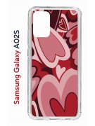 Чехол-накладка Samsung Galaxy A02s (594636) Kruche PRINT Сердечки