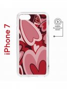 Чехол-накладка Apple iPhone 7 (598896) Kruche PRINT Сердечки