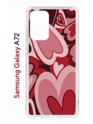 Чехол-накладка Samsung Galaxy A72 (598893) Kruche PRINT Сердечки