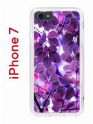Чехол-накладка iPhone 7/8/SE (2020)/SE (2022) Kruche Print Purple leaves