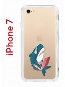 Чехол-накладка iPhone 7/8/SE (2020) Kruche Print Акула