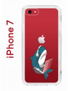 Чехол-накладка iPhone 7/8/SE (2020) Kruche Print Акула
