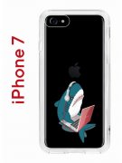 Чехол-накладка iPhone 7/8/SE (2020) Kruche Print Акула