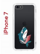 Чехол-накладка iPhone 7/8/SE (2020) Kruche Print Акула