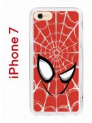 Чехол-накладка iPhone 7/8/SE (2020) Kruche Print Человек-Паук красный