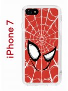 Чехол-накладка iPhone 7/8/SE (2020) Kruche Print Человек-Паук красный