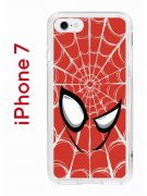 Чехол-накладка iPhone 7/8/SE (2020) Kruche Print Человек-Паук красный
