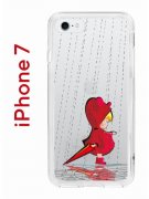 Чехол-накладка iPhone 7/8/SE (2020) Kruche Print Девочка с зонтом