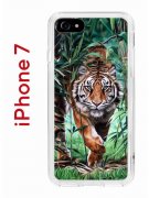 Чехол-накладка iPhone 7/8/SE (2020) Kruche Print Крадущийся тигр