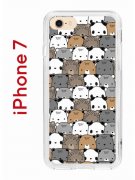 Чехол-накладка iPhone 7/8/SE (2020) Kruche Print Медвежата