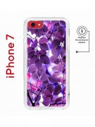 Чехол-накладка iPhone 7/8/SE (2020)/SE (2022) Kruche Magnet Print Purple leaves